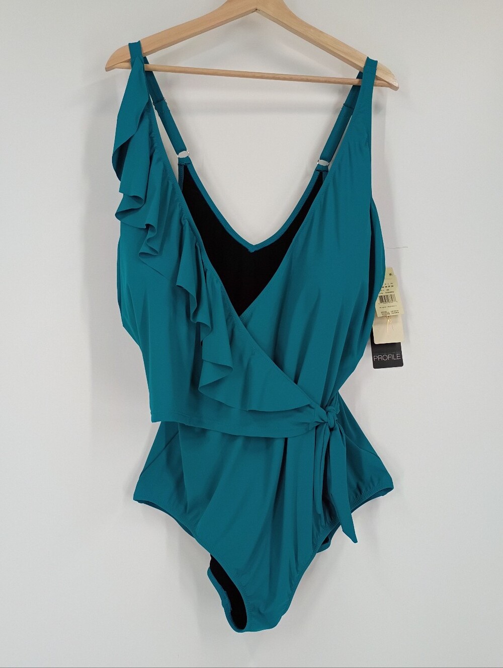 Gottex Surplice Asymmetrical Ruffle Swimsuit